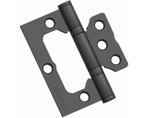 Петля без врезки стальная для складных дверей Bravo HFS-1-2B 75*64*2,5 Sblack
