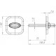 Ручка поворотная BKW8 XL (хром) CP-8