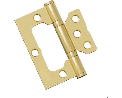 Петля без врезки стальная для складных дверей Bravo HFS-1-2B 75*64*2,5 Sgold