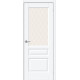 Дверь межкомнатная «Неоклассик-35» White Silk остекление White Сrystal