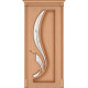 Дверь межкомнатная шпонированная «Лилия» Дуб Ф-05 (Шпон файн-лайн) остекление Сатинато белое