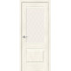 Дверь межкомнатная из эко шпона «Прима-3» Nordic Oak стекло White Сrystal
