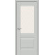 Дверь межкомнатная «Прима-3» Grey Matt остекление White Сrystal