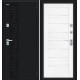 Дверь входная металлическая «Thermo-2 Техно Декор-2» Букле черное/Snow Melinga