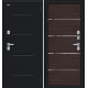 Дверь входная металлическая с терморазрывом «Thermo Лайн/BChrome» Букле черное/Wenge Melinga