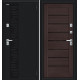 Дверь входная металлическая с терморазрывом «Thermo Техно Д2/BChrome» Букле черное/Wenge Melinga